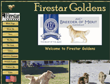 Tablet Screenshot of firestargoldens.com